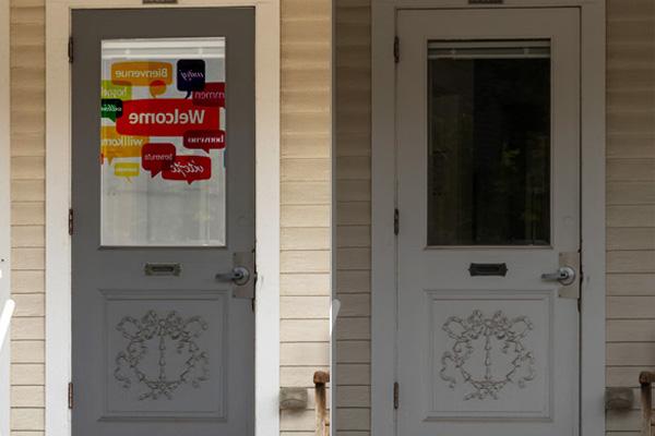 Tikalsky house door before and after redesign